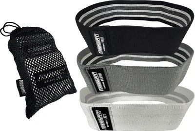 Гумки EasyFit текстильні для фітнесу і спорту комплект з 3 шт EF1820TK (56002894)