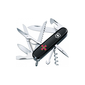 Нож Victorinox Huntsman Army Black "Емблема ЗСУ" (1.3713.3_W0010u)