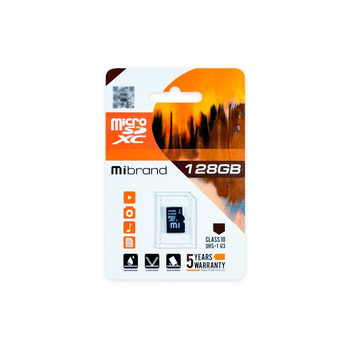 Карта памяти Mibrand 128GB microSDXC UHS-I U3 (MICDHU3/128GB)