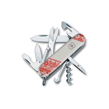 Ніж Victorinox Climber Ukraine Red "Вишиванка" (1.3703.7_T0051r)