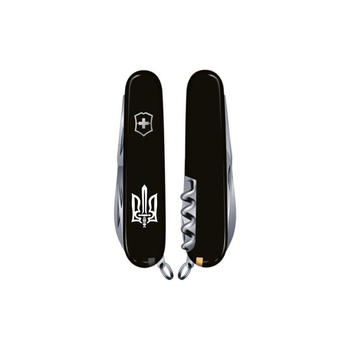 Нож Victorinox Huntsman Ukraine Black "Тризуб ОУН" (1.3713.3_T0300u)