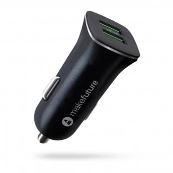 Зарядное устройство автомобильное 2.4A 2USB Black
