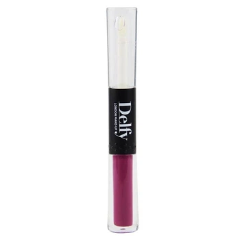 Подвійна рідка губна помада Delfy Professional Duo liquid lipstick Mix And Match Колір 1: Сяюча орхідея, колір 2: Прозорий блиск 5 мл+5 мл (5060465712608)