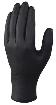 Перчатки одноразовые нитриловые без талька Delta Plus V1450B10008 р.08 Черные 1 упаковка