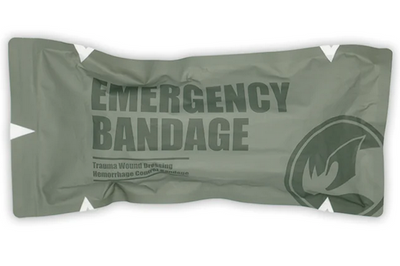 Бандаж компресійний ізраїльського типу Rhino Rescue Emergency Bandage 4 inch 10 см Сірий