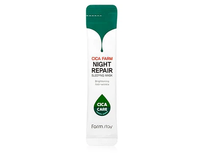 Восстанавливающая ночная маска для лица с центеллой азиатской FarmStay Cica Farm Night Repair Sleeping Mask, 4мл