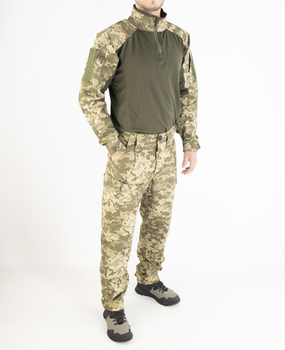 Військовий літній костюм (штани + убакс), ріп-стоп піксель ЗСУ, 65/35, олива, розмір 52