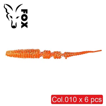 Силиконовый слаг Fox 7см Leech (JAVASTICK) #010 (orange gold) (съедобный, 6шт)