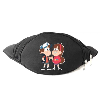 Сумка Бананка на пояс Гравити Фолз Мейбл и Диппер (GF-005) Cappuccino Toys черная