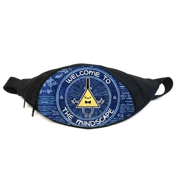 Поясная сумка бананка Гравити Фолз Бил Шифр (GBGF01) Gear Bag черная