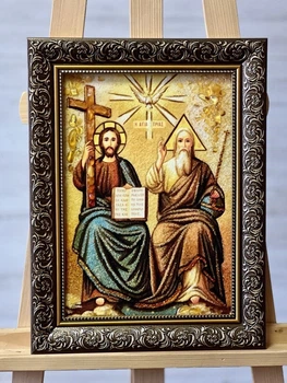Икона из янтаря Святая Троица Prezent Святая Троица 15*20 см