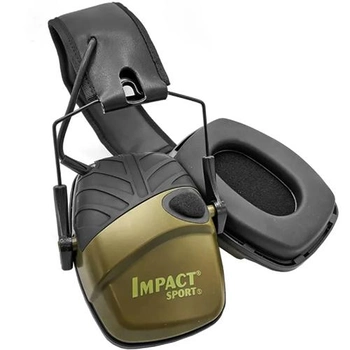 Тактичні активні Навушники Impact Sport стрілецькі шумоподавлюючі захисні навушники хакі