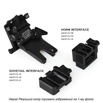 Универсальное NVG крепление c HORN и DOVETAIL интерфейсами для ПНВ PVS-7/14/15/18/21/31 Norotos CL24-0237, коричневый (101000)