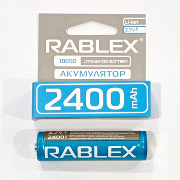 Аккумулятор Rablex Li-ion 3,7v 18650 2400mAh (защита от перезаряда и переразряда)