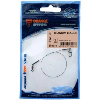 Поводок для щуки Ukrspin Orange Spinning титан AFW з вертлюгом 12см 5кг(10lb)/0.21мм,1590.01.30