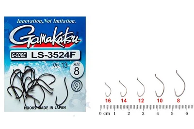 Гачок GAMAKATSU LS-3524F RING EYE № 16 13шт,25800
