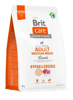Сухой гипоаллергенный корм Brit Care Hypoallergenic Adult Medium Breed для собак средних пород с ягненком и рисом 3 кг