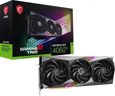 Видеокарта GF RTX 4060 Ti 8GB GDDR6 Gaming X Trio MSI (GeForce RTX 4060 Ti GAMING X TRIO 8G)