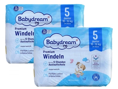 Дитячі одноразові підгузники Babydream 5 Junior (10-16) кг 68 шт