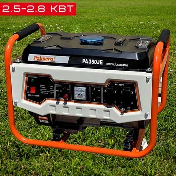 Однофазный Бензиновый генератор 2,8 кВт с ручным запуском Palmera PA350JE 2800W +AVR с механическим ручным стартером 220В
