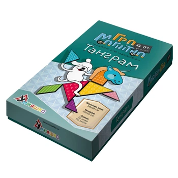 Магнитная игра "Танграм" УМНЯШКА 1487 схемы 10 цифр и 50 зверей