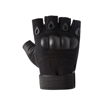 Перчатки мужские без пальцев демисезоннве XL (Kali) Черный дышащие с застежкой-липучкой защитные для спортсменов рыбалок туристов активного отдыха