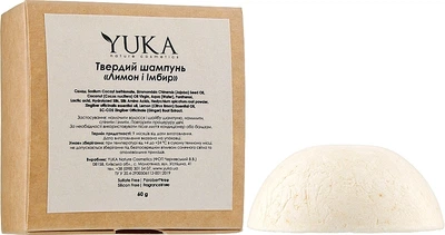 Твердий безсульфатний шампунь "Лимон та імбир" - Yuka 60g (60g) (948006-1206295-2)