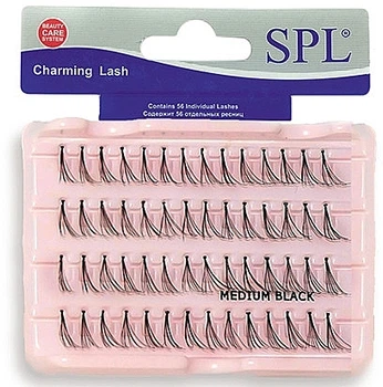 Пучки искусственных ресниц EE-2, 56 шт, средние - SPL Individual Lashes Medium Black 56шт (56шт) (971901-1237200-2)