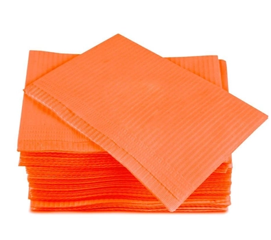 Салфетки для пациента стоматологические оранжевые