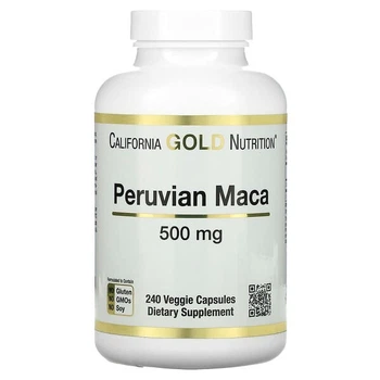 Перуанская мака California Gold Nutrition мака 500 мг 240 растительных капсул