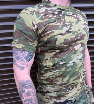 Тактическая камуфляжная футболка Мультикам (Размер 46)