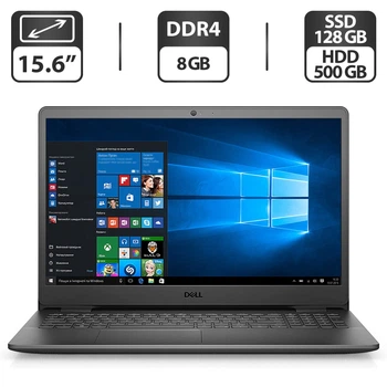 Ноутбук Б-класс Dell Inspiron 3502 / 15.6" TN / Pentium Silver N5030 (4 ядра по 1.1-3.1GHz) / 8GB DDR4 / 128GB SSD + 500GB HDD / UHD Graphics 605 / WebCam / HDMI б/у