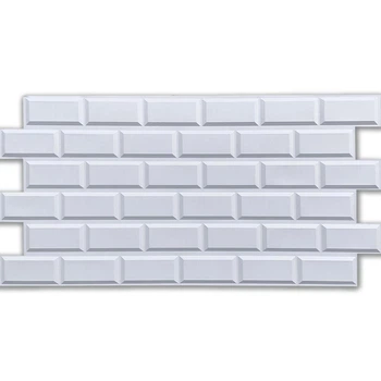 Декоративная ПВХ панель Sticker Wall 960х480х4 мм белый клинкерный кирпич (1431)