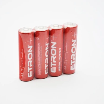 Батарейки щелочные АА LR06 ETRON Mega Power Alkaline АА-40S в пленке