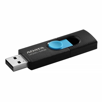 Флеш-накопичувач A-DATA USB2.0 64GB Black-Blue (AUV220-64G-RBKBL)