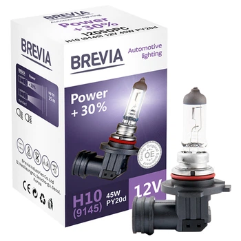 Галогеновая лампа Brevia H10 12V 45W PY20d Power +30% CP (12050PC)