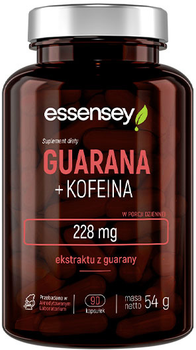 Гуарана + кофеїн Essensey Guarana + Kofeina 90 капсул (5902114043513)