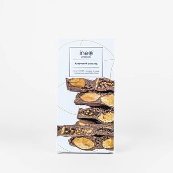 Шоколад Молочний Ineo Products з мигдалем та інжиром 100 г