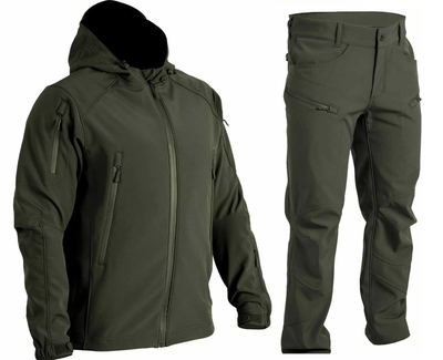 Тактический мужской костюм Softshell Spartan демисезонный Olive - L (Kali)