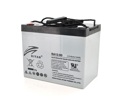 Акумуляторна батарея AGM RITAR RA12-80 12V 80Ah Gray