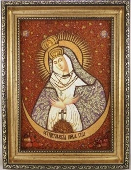 Икона из янтаря Остробрамская Богородица Prezent Матерь Божья и-151 20*30 см