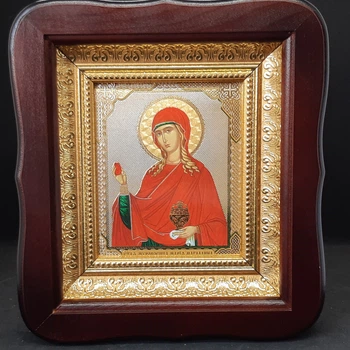Ікона Св. Марія Магдалина у фігурному кіоті, розмір 20*18см