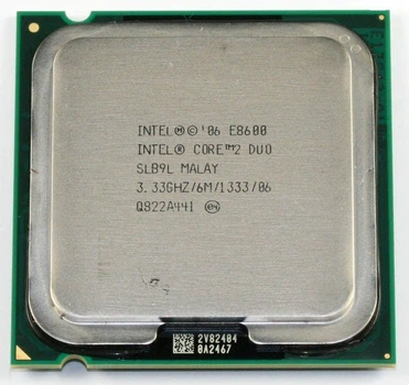 Процесор INTEL Core 2 Duo E8600 LGA775 3.33GHz/6 MB/1333 Mhz s775 Tray Б/У