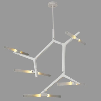 Белая современная люстра на 10 ламп "Bulb" (56-LPR189-10 WH)