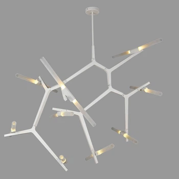 Белая современная люстра на 18 ламп "Bulb" (56-LPR189-18 WH)