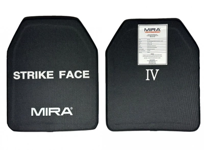 Комплект бронепластин защиты MIRA Strike Face Level 4 (IV) Черный (Black)