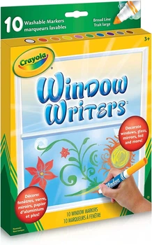 Набор маркеров для стекла и окон Crayola Washable Window Markers 10 штук (56-9704)