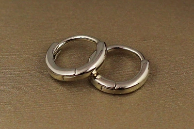 Серьги Xuping Jewelry гладкие колечки 9 мм серебристые