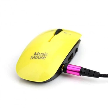 Mp3 плеер компьютерная мышь Mini с поддержкой micro SD желтая SmartUs (DL11107)