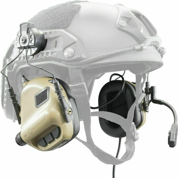 Навушники активні тактичні захисні шумоподавлюючі EARMOR M32H COYOTE з адаптерами